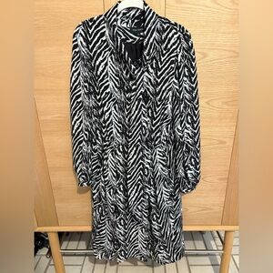 Women’s Pink Tartan Zebra Print Dress - Size 6